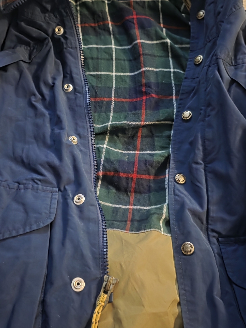 Polo by Ralph Lauren Navy Field Jacket with Tartan Lining
